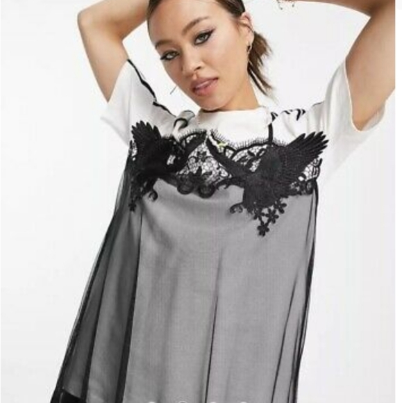 NWT ADIDAS X DRY CLEAN ONLY BANGKOK LACE T-SHIRT DRESS RARE! LIMITED EDITION - Picture 4 of 9